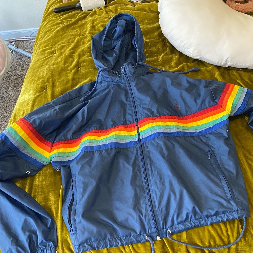 OP rainbow windbreaker